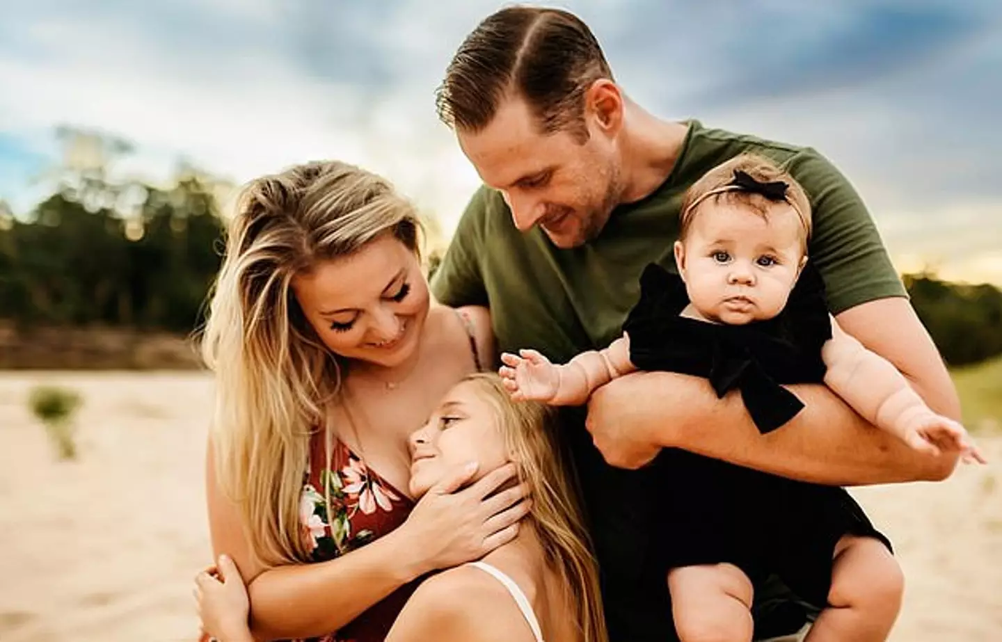 Jacquelyn Stockdale with her family.