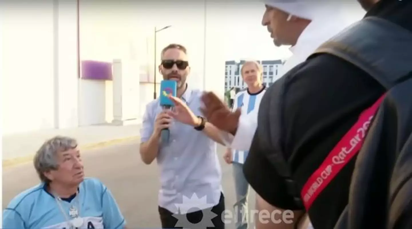The Qatari officials stopped the interview with Argentina fans at the World Cup.