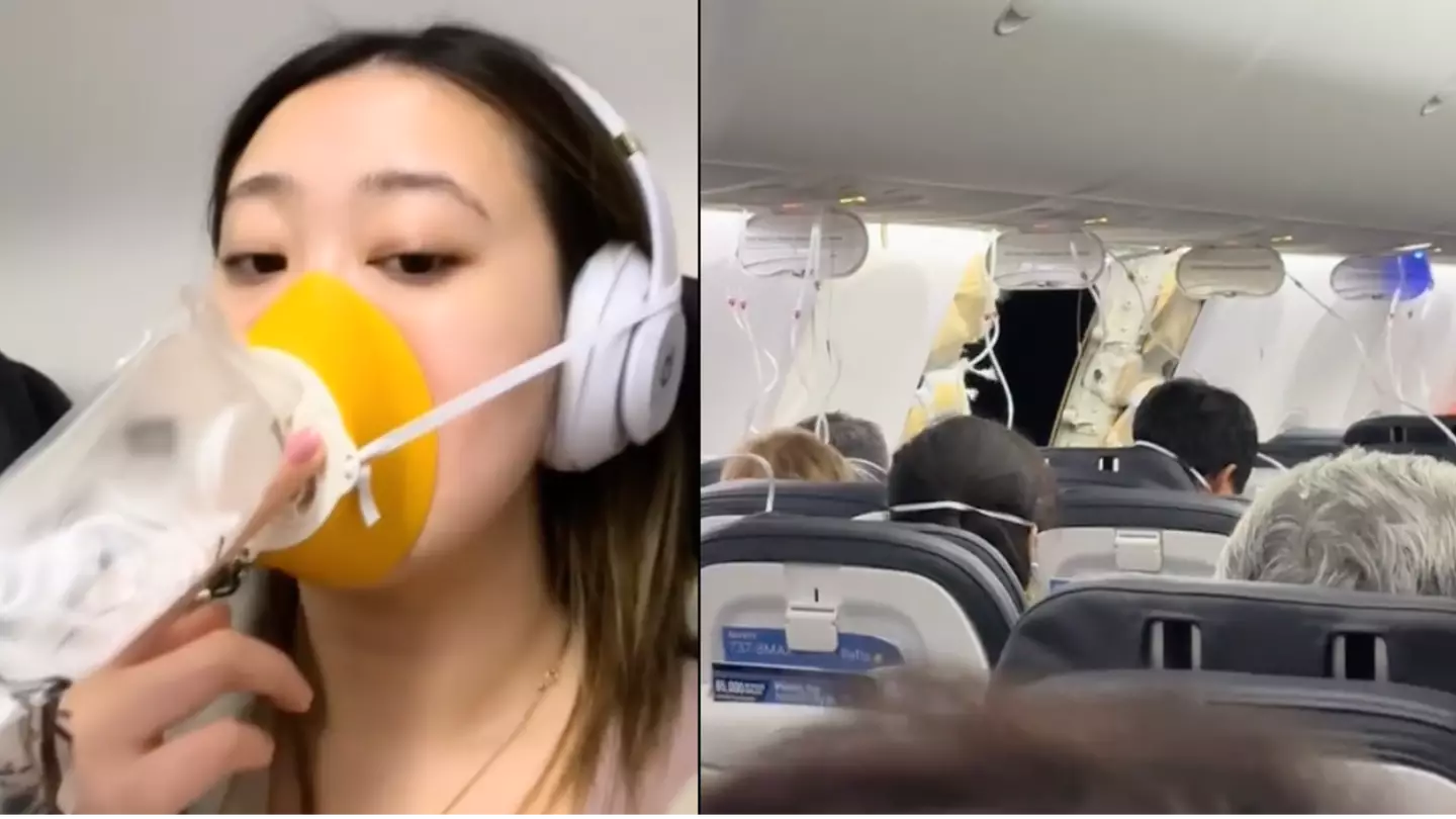 Woman on board flight that lost part mid-air shares terrifying footage still in sky