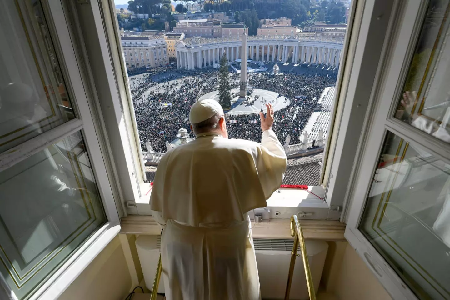 The Pope will be buried with the emotional message (Vatican Media via Vatican Pool/Getty Images)