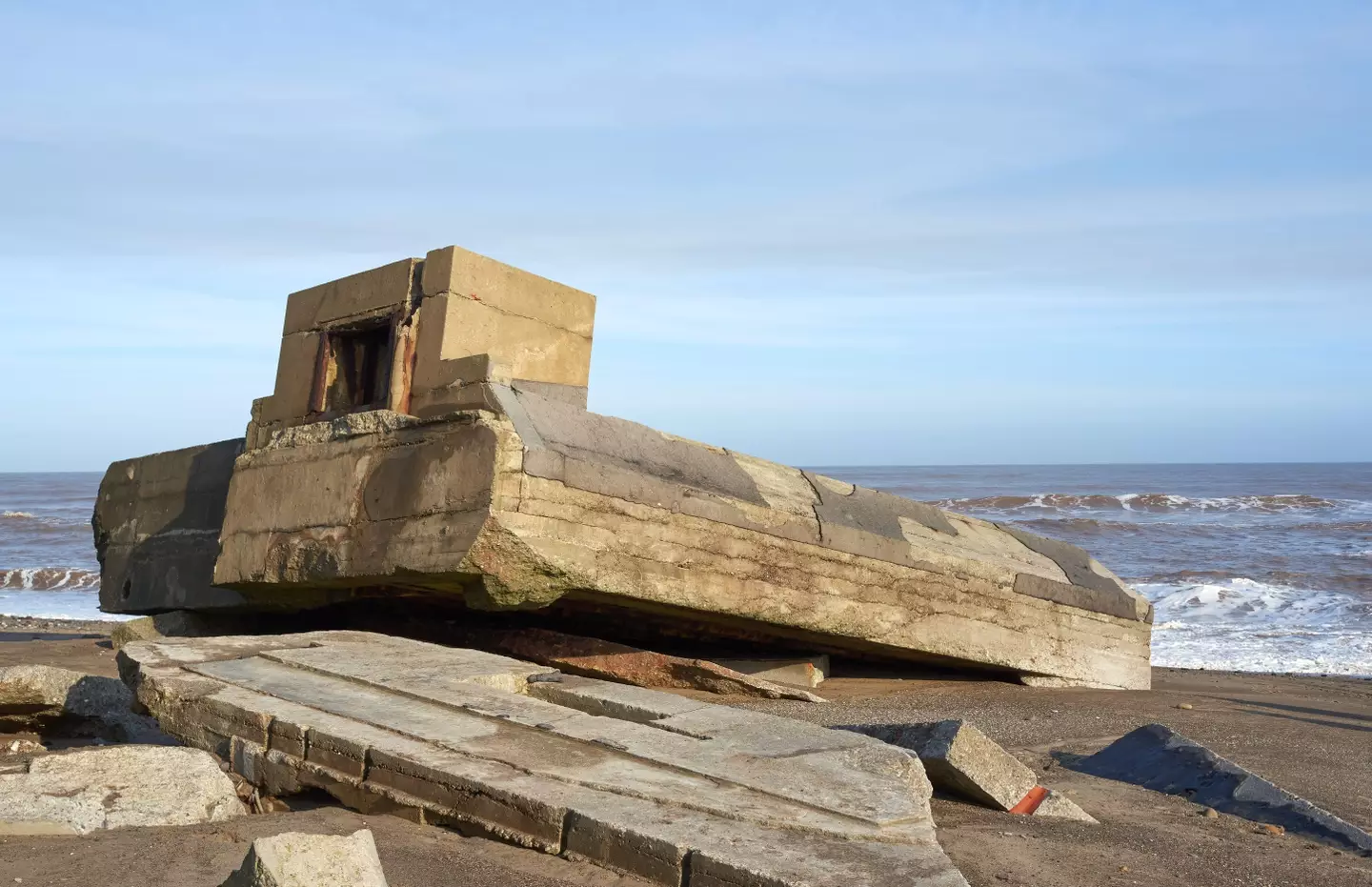 Spurn Head, near where Ravenser Odd used to stand before it was swept into the sea, is also home to the remains of World War Two coastal defences.