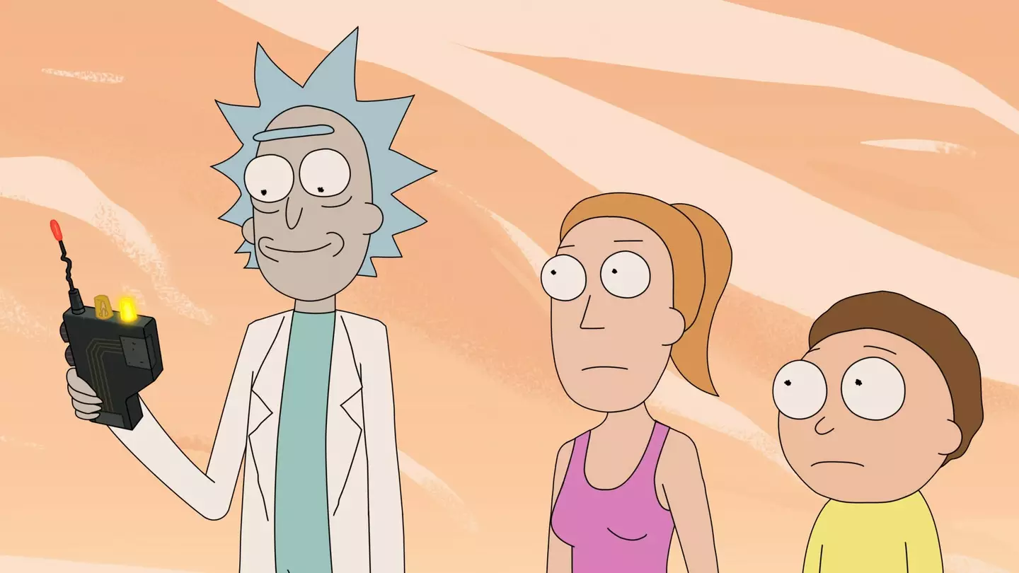 Rick Sanchez (voiced by Justin Roiland), Summer Smith (voiced by Spencer Grammer), Morty Smith (voiced by Justin Roiland).