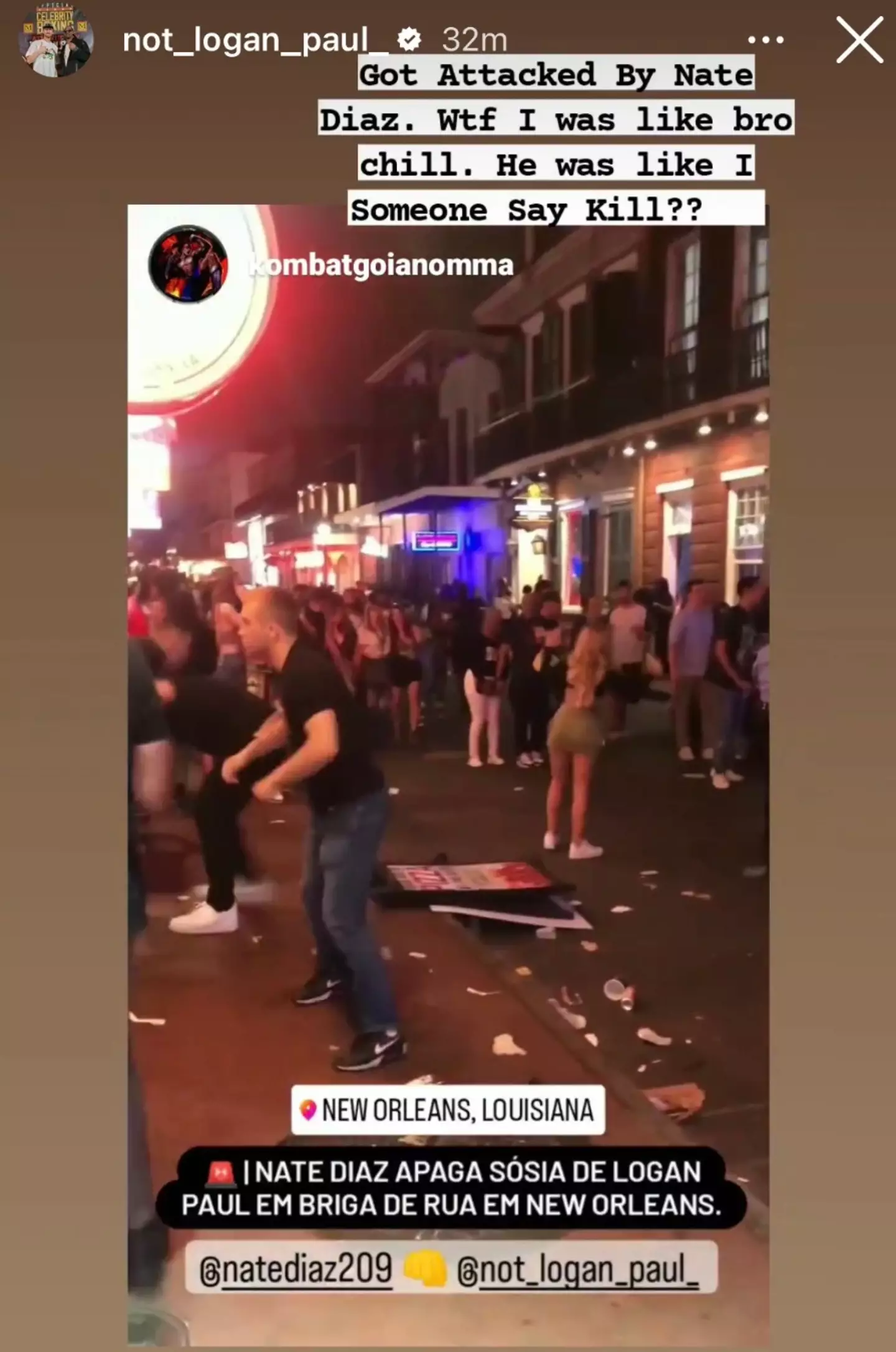 Petersen revealed what he said to Diaz before getting choked out.