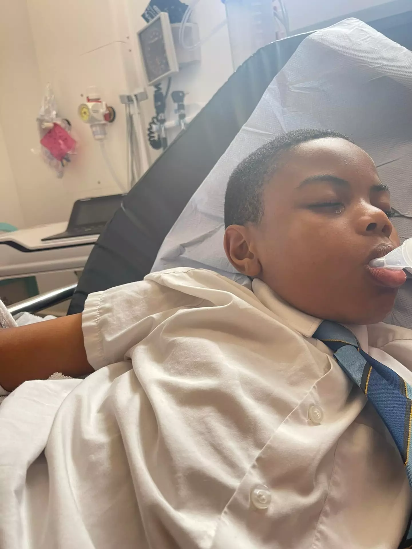 Raheem lost his finger as a result of trying to escape school after being bullied.