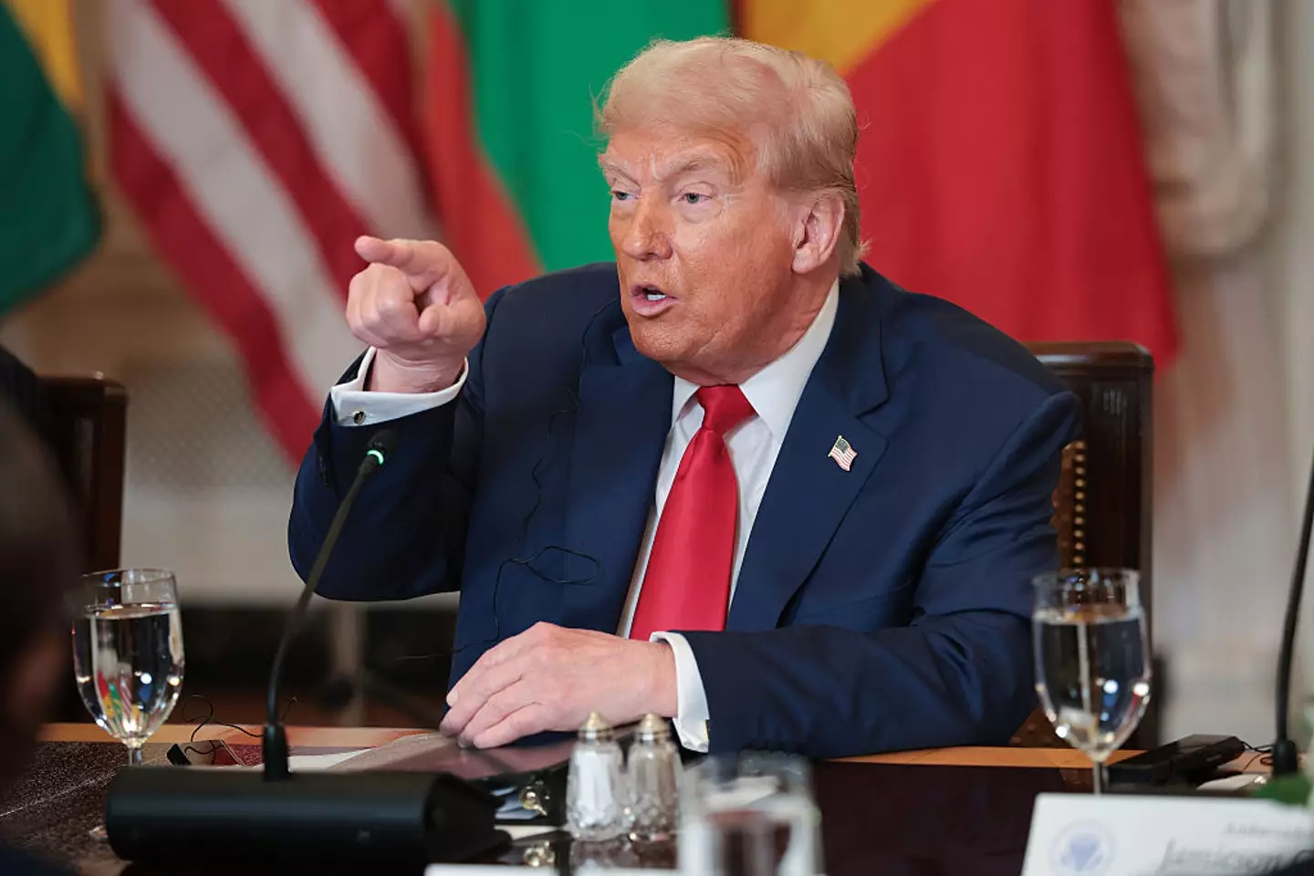 Donald Trump referred to America's secretary of defence, Pete Hegseth, as the 'secretary of war' (Win McNamee/Getty Images)