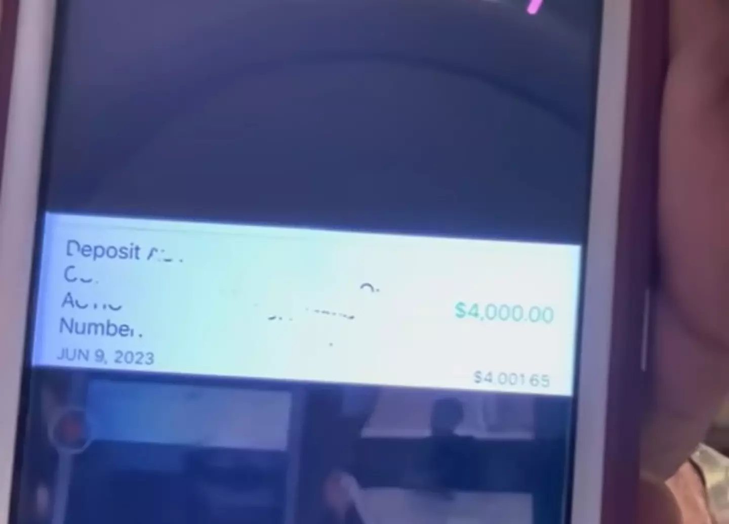 The birthday girl showed on her phone that she paid $4,000.