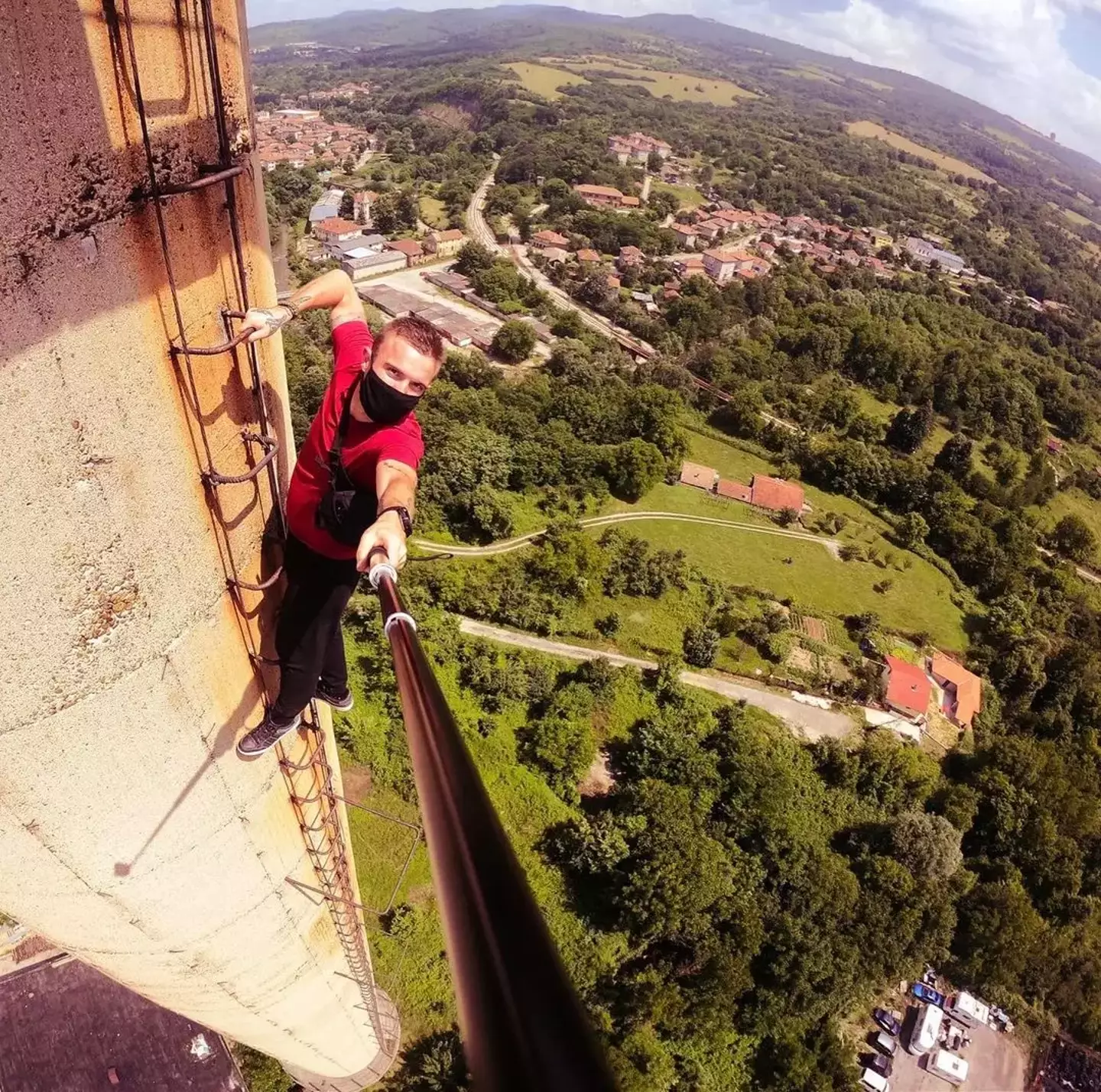 Lucidi often shared photos of himself at great height.