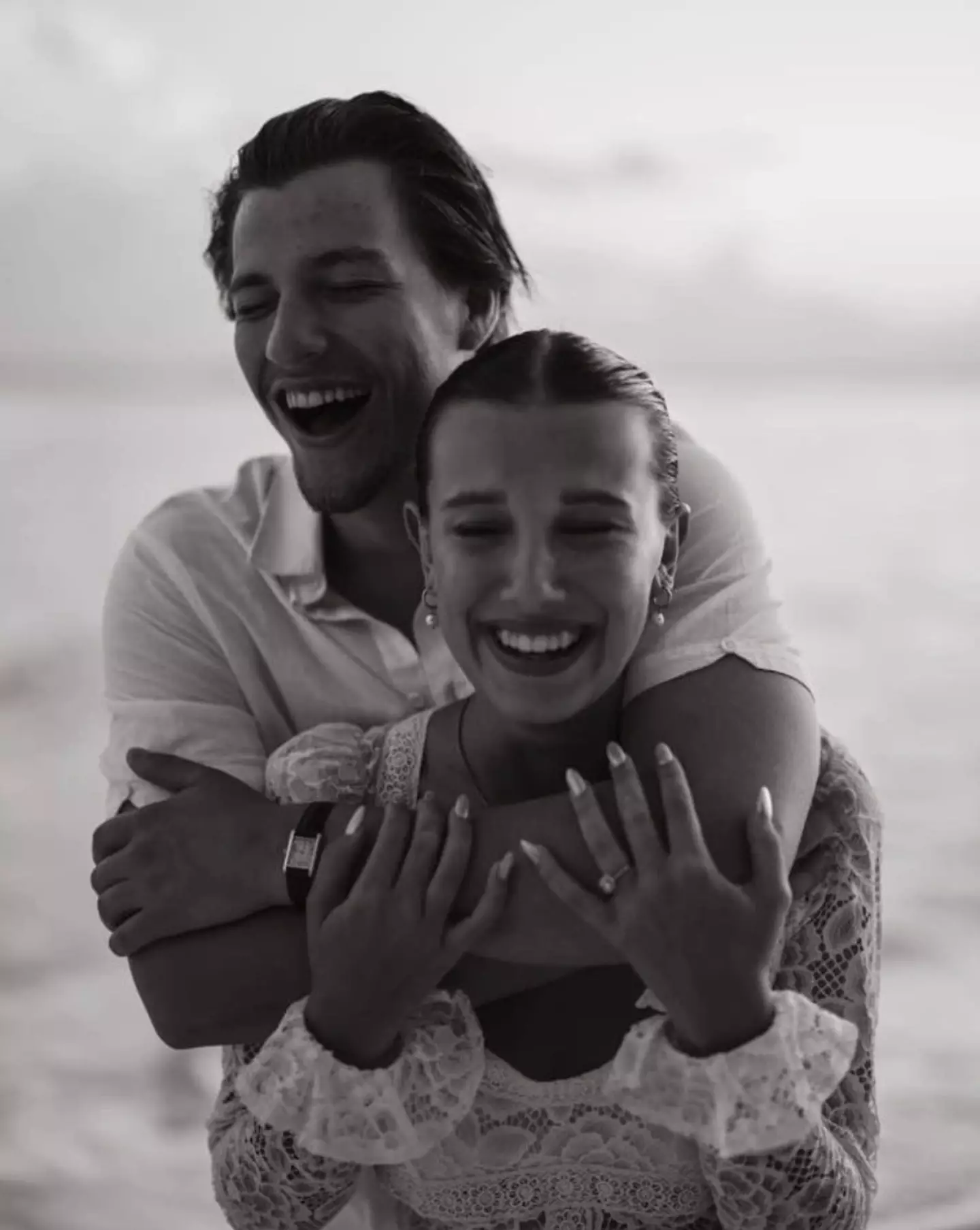 The couple announced their engagement last month.