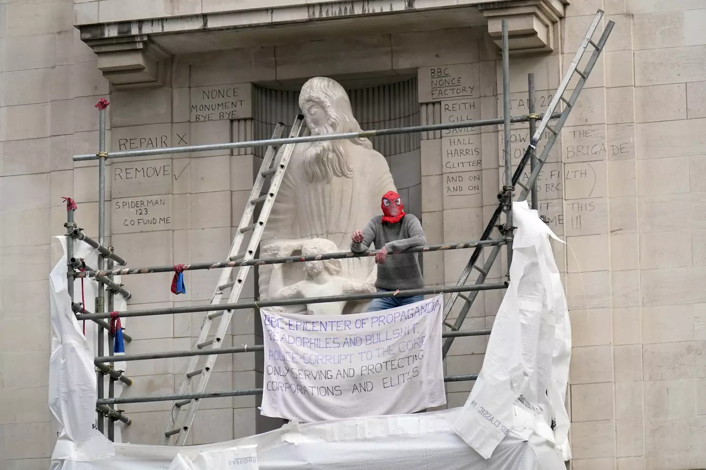 This is the second time that the statue has been attacked since it was installed.