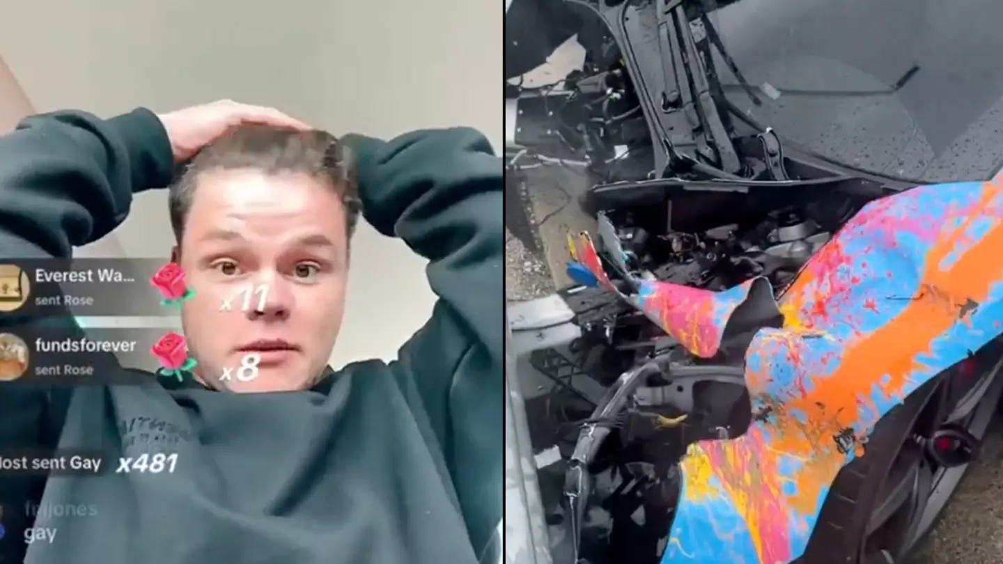 'Tone deaf' YouTuber accused of 'begging' for donations after streaming channel ban over McLaren car crash
