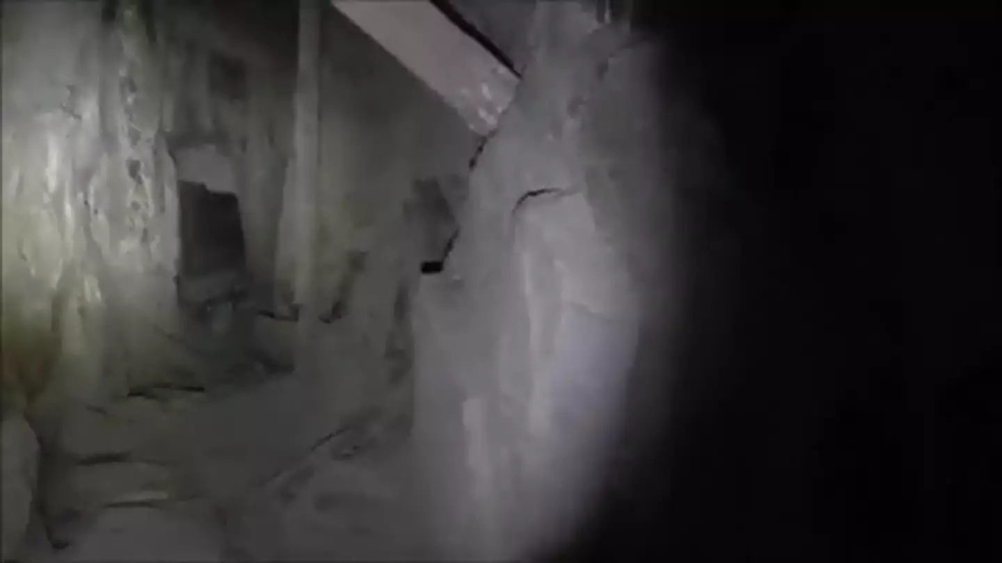 Testing his torch in an abandoned mine, this YouTuber heard some very creepy things in the dark.