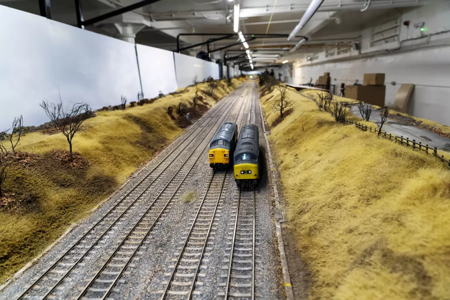 The model railway features a lot of detail.