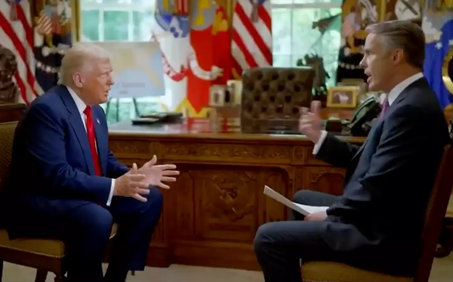 The 'accordion gesture' is a sign that the president was disgruntled (ABC News)