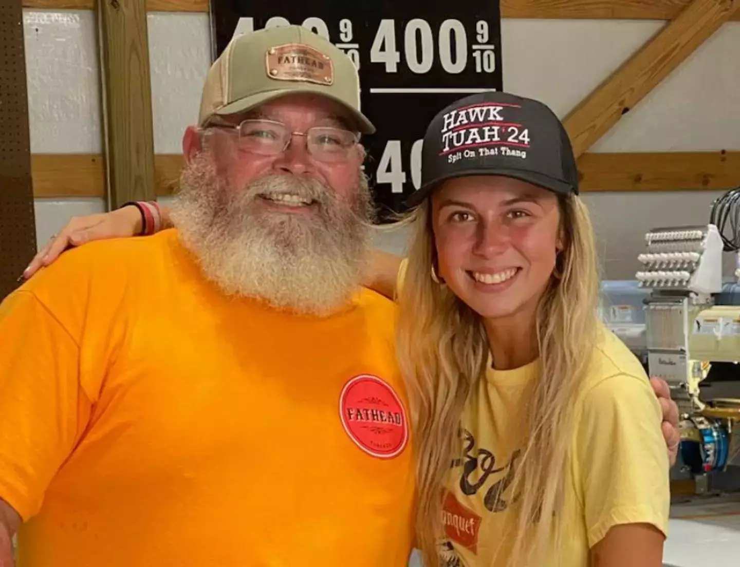 The 'Hawk Tuah Girl' has gone into business with Fathead Threads (Facebook/Fathead Threads)