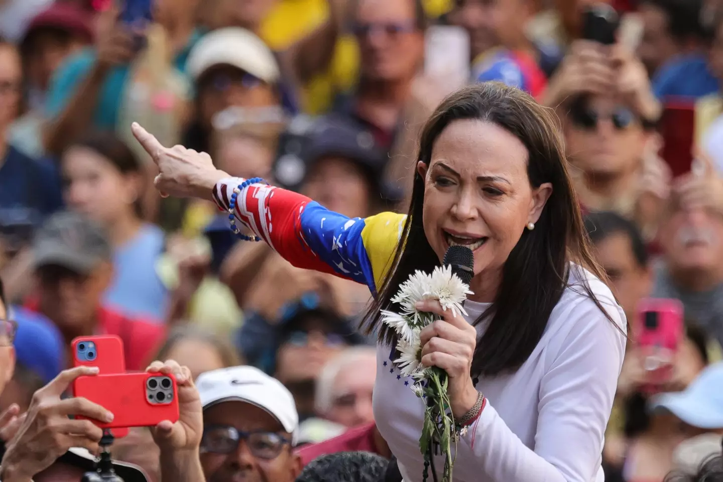María Corina Machado was awarded the Nobel Peace Prize for her role in promoting democracy in Venezuela (Jesus Vargas/Getty Images)