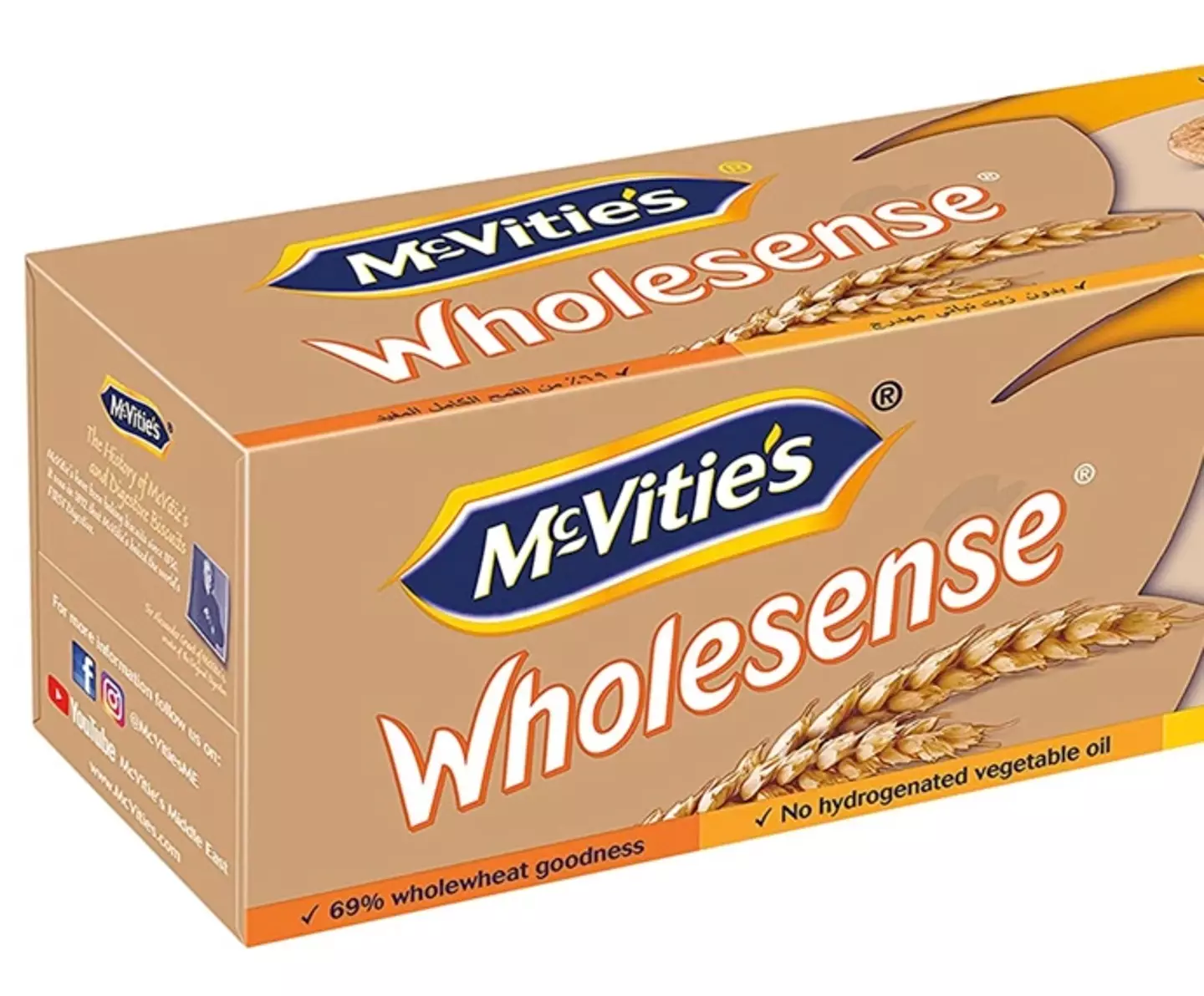 McVitie's Wholesense Digestives contain less sugar.