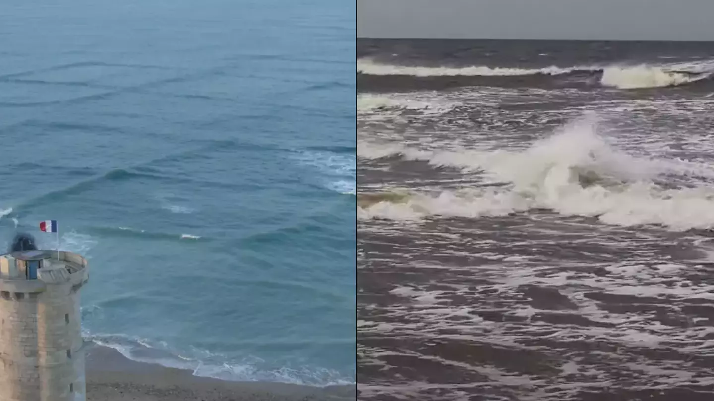 Rare footage shows dangerous 'square waves' that mean you should get out the sea instantly