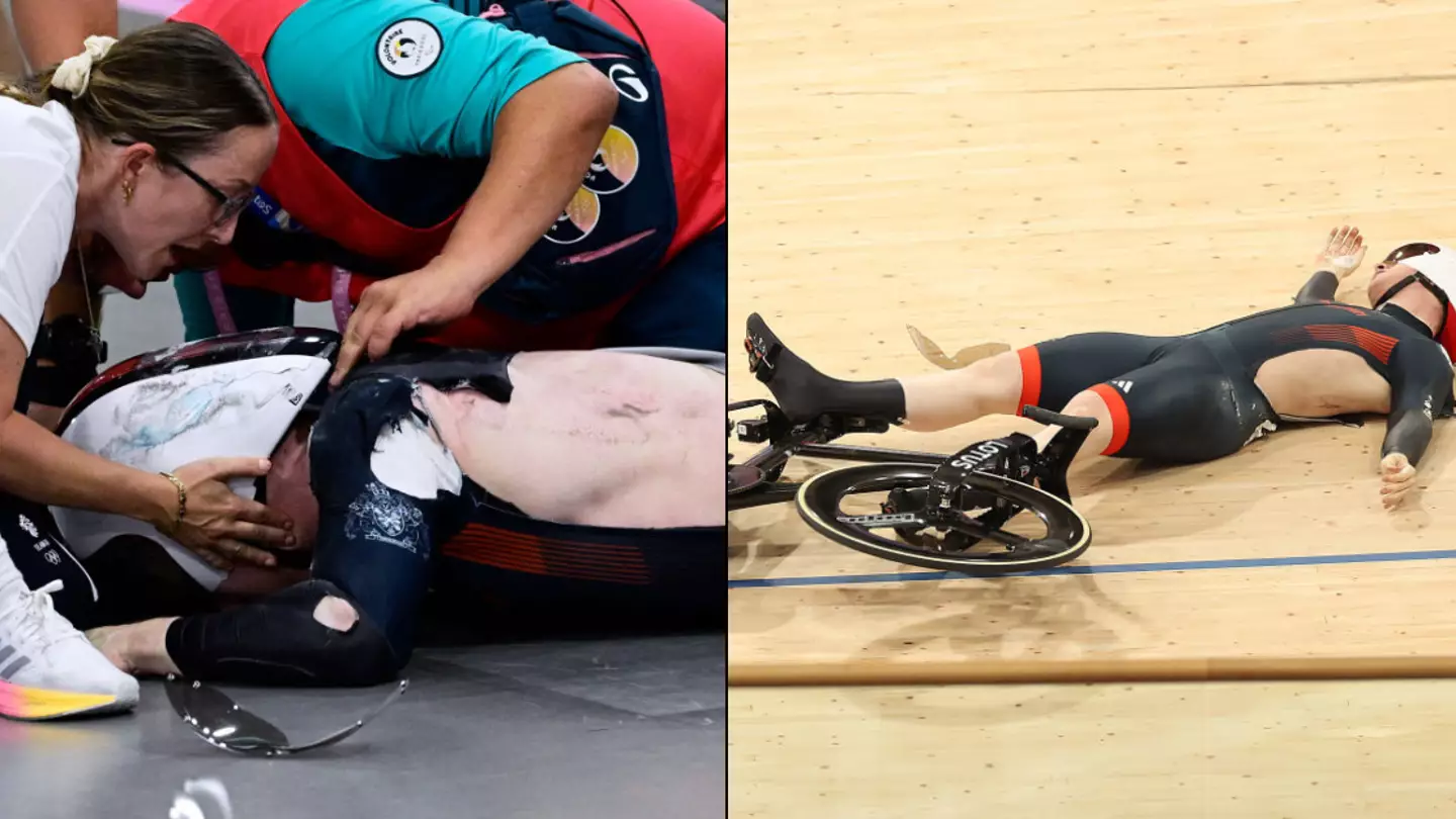 Huge crash in Olympic cycling ends Team GB medal hopes after 'head butt' crash yesterday