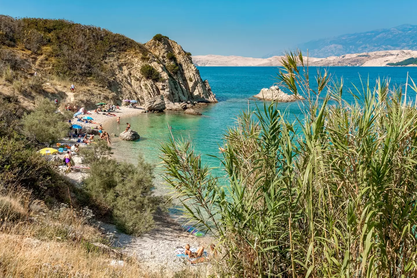 Delfinka beach on Pag Island.