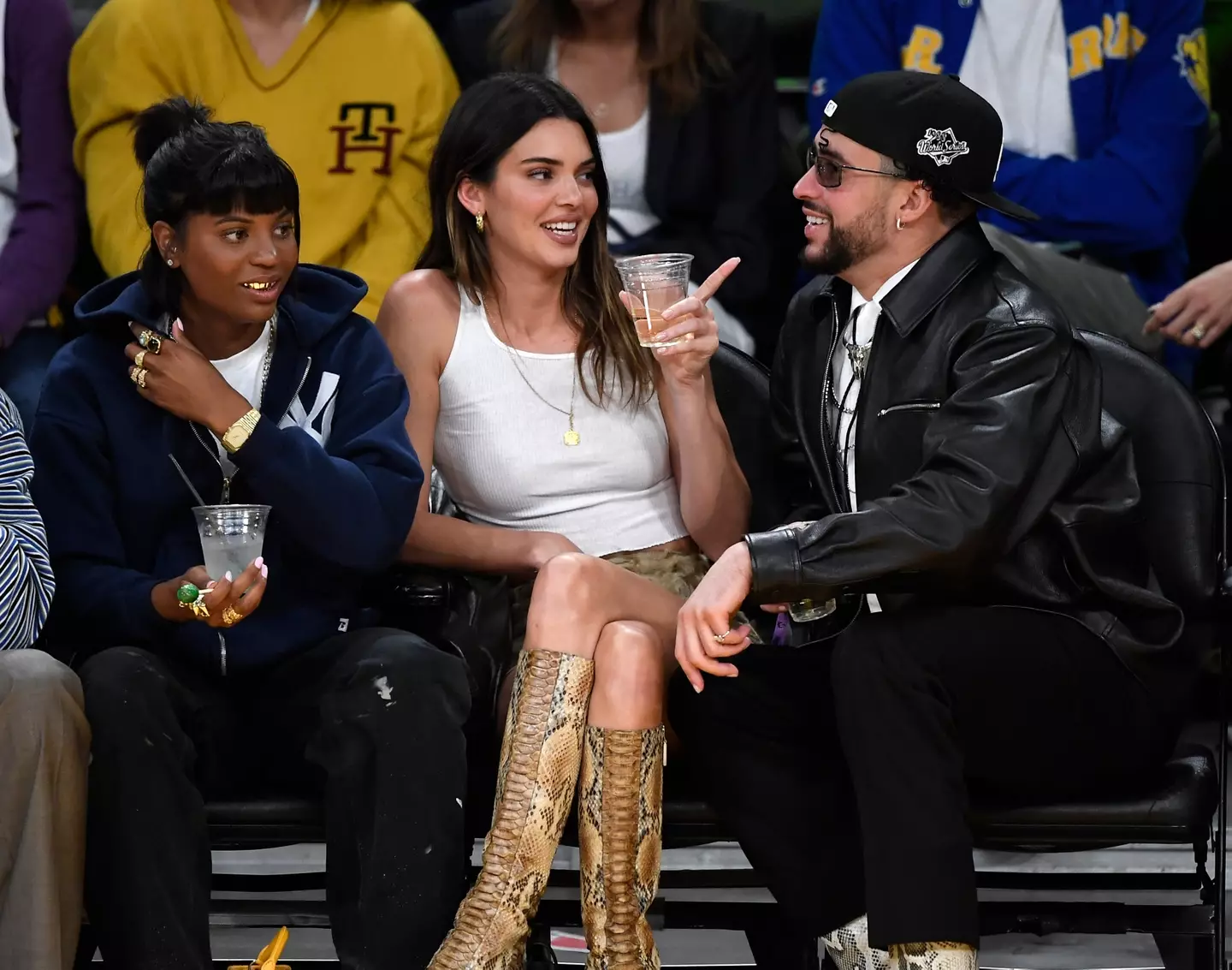 The model has previously dated stars such as rapper Bad Bunny (Kevork Djansezian/Getty Images)
