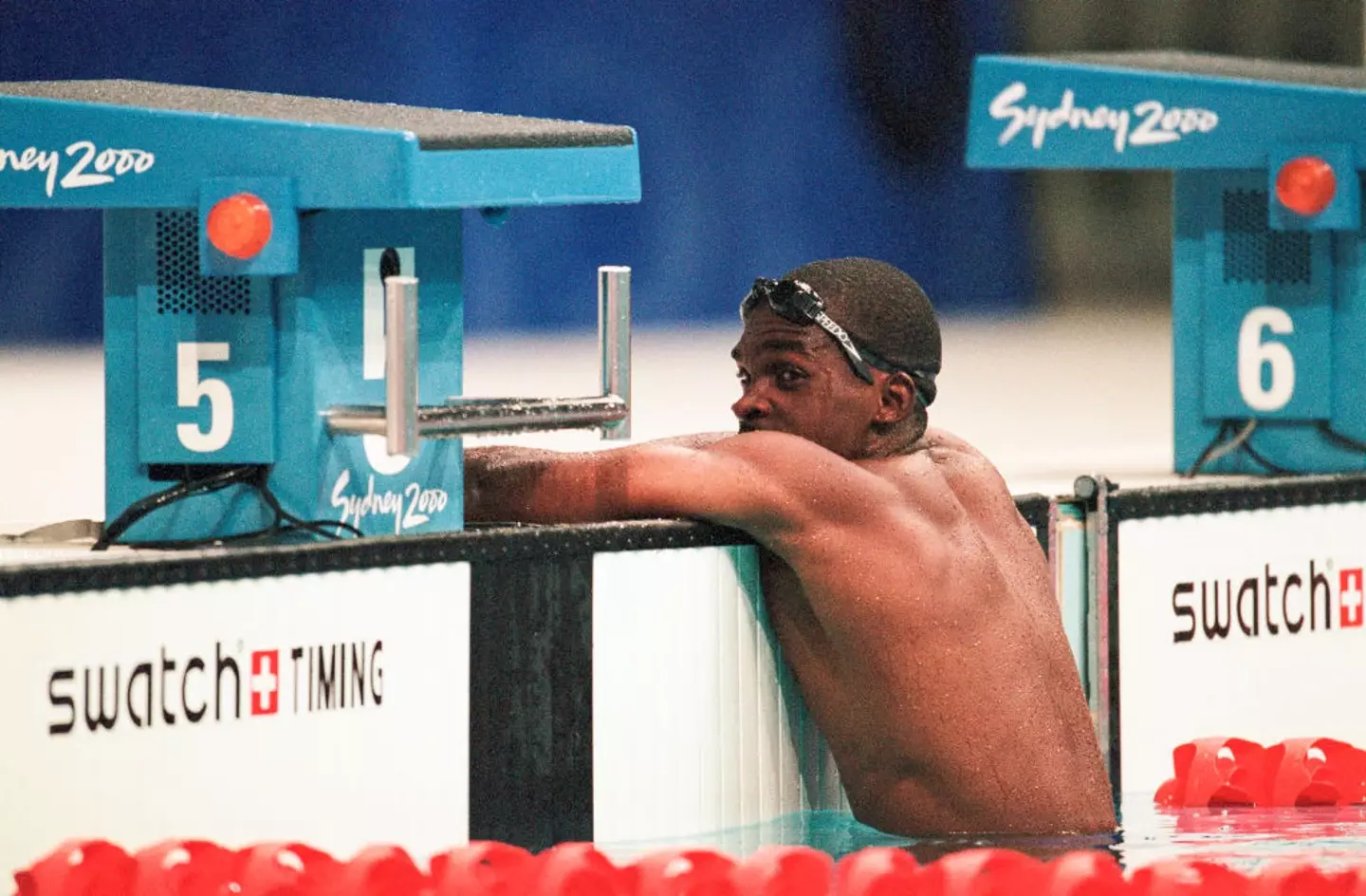 Eric Moussambani competed in the Olympic alone in 2002 (Simon Bruty/Anychance/Getty Images)