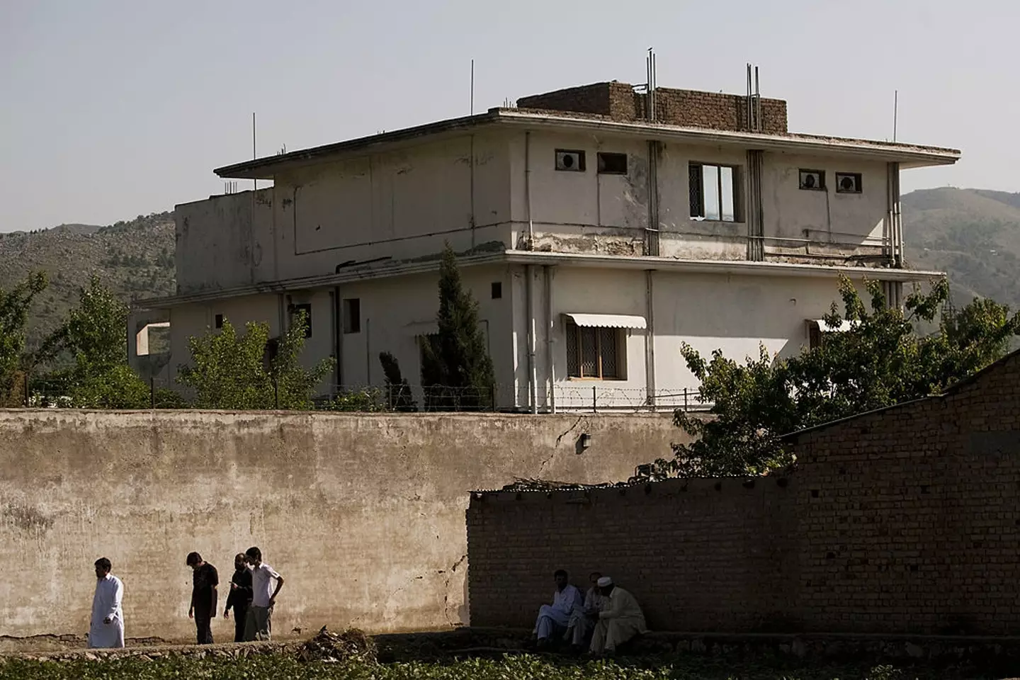 An image of what is believed to be bin Laden's compound in Abbottabad, Pakistan. It has since been demolished (Getty Images)