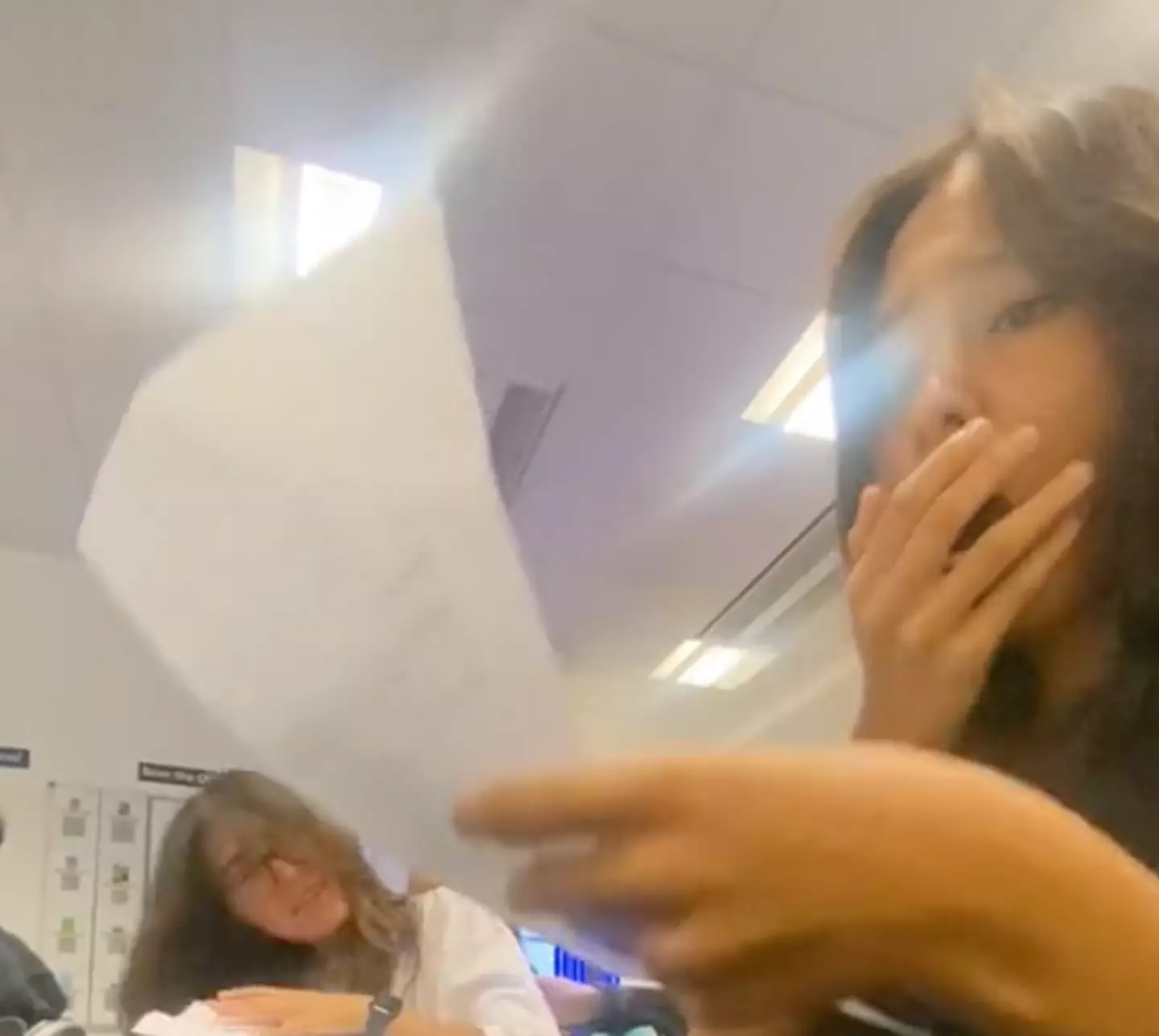 The woman captured her live reaction to her A-Level results and uploaded it to TikTok.