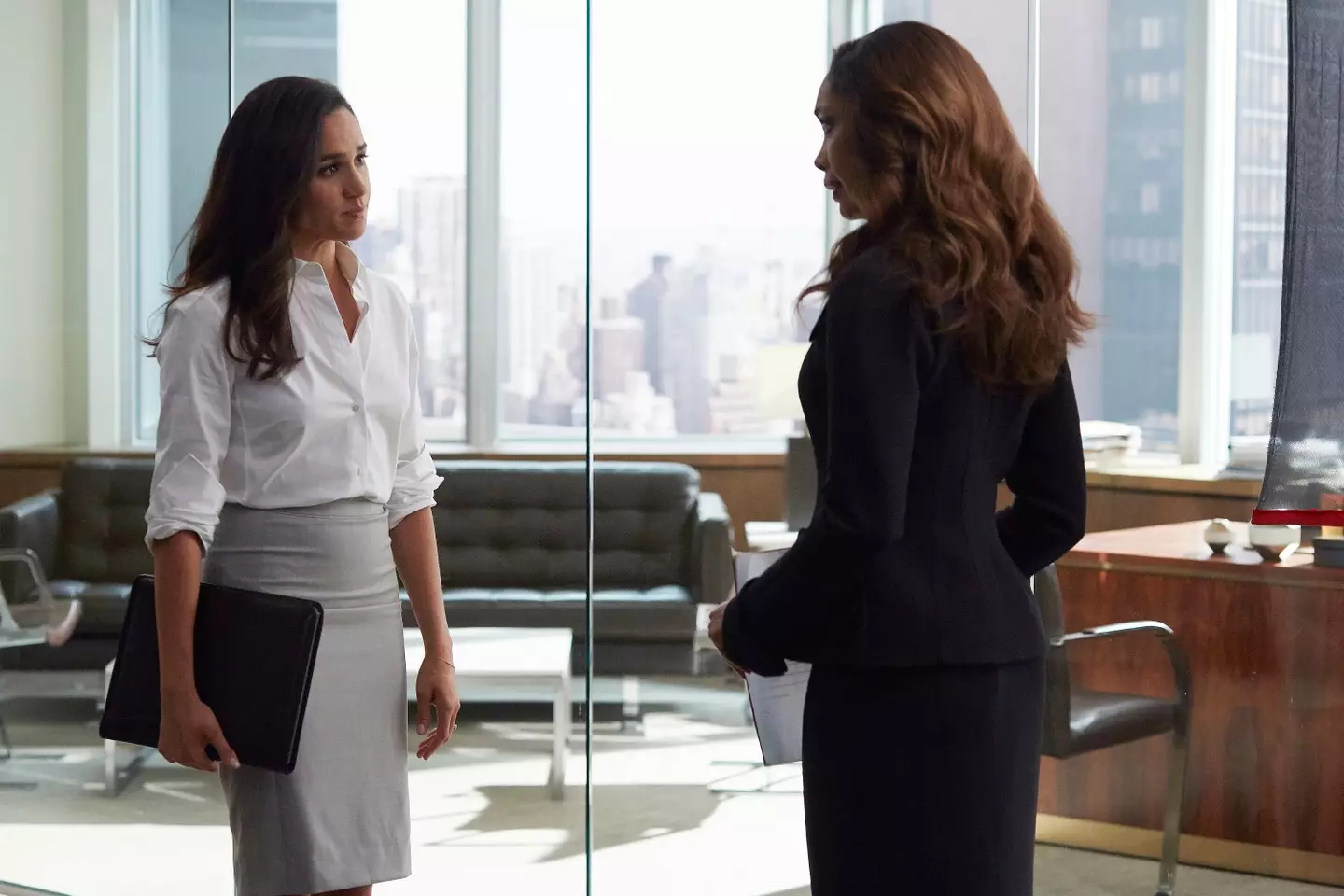 Actress Gina Torres, AKA Jessica Pearson, revealed the reason behind their lack of communication with the Duchess of Sussex (Shane Mahood/USA Network/NBCU Photo Bank/NBCUniversal via Getty Images)