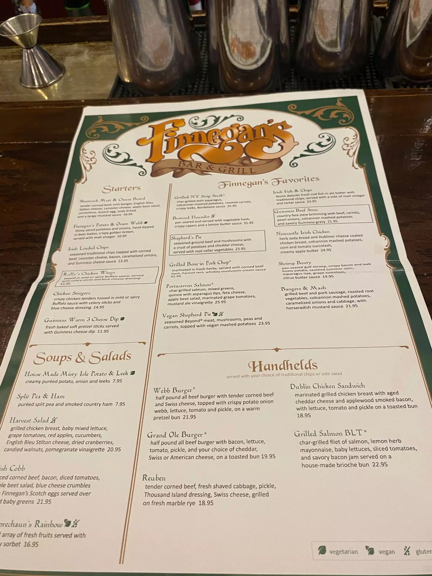 The menu offers some Irish classics (LADbible)