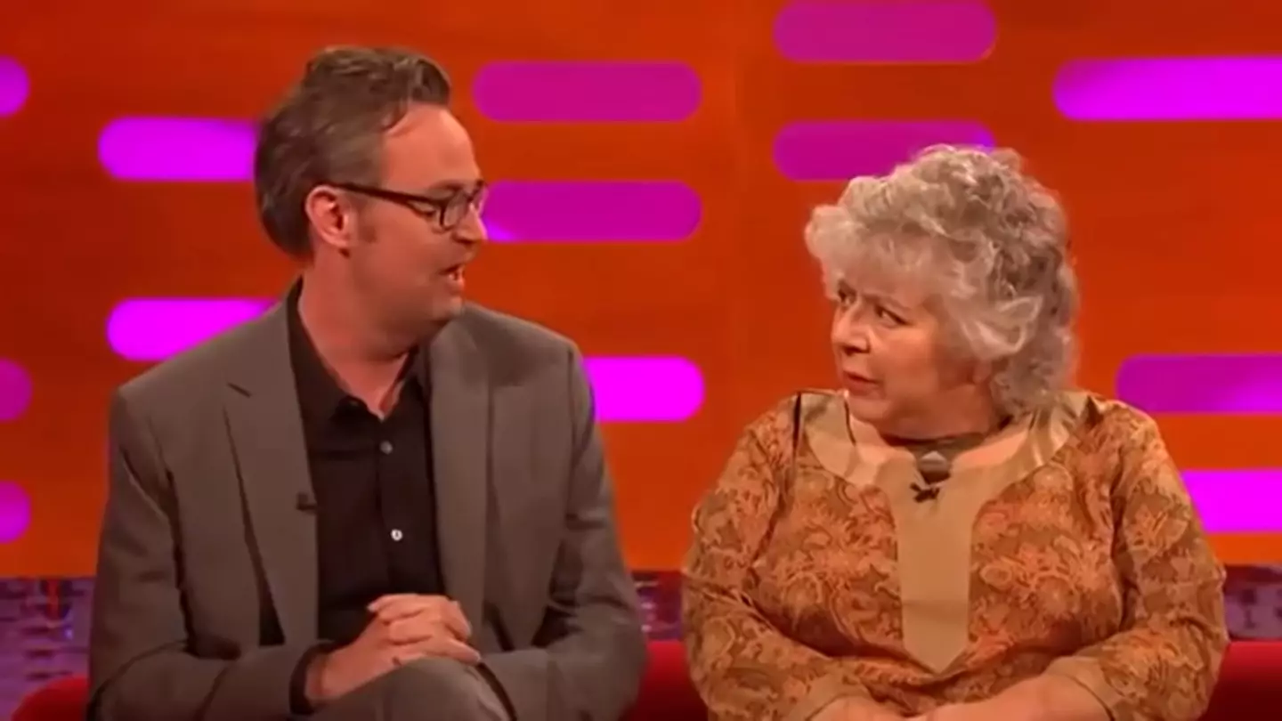 Miriam Margolyes regrets asking Matthew Perry if he was an alcoholic.