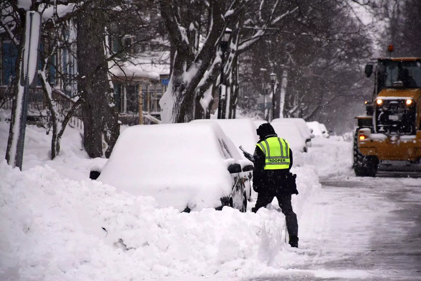 Snow disruption in Buffalo, New York on Boxing Day.