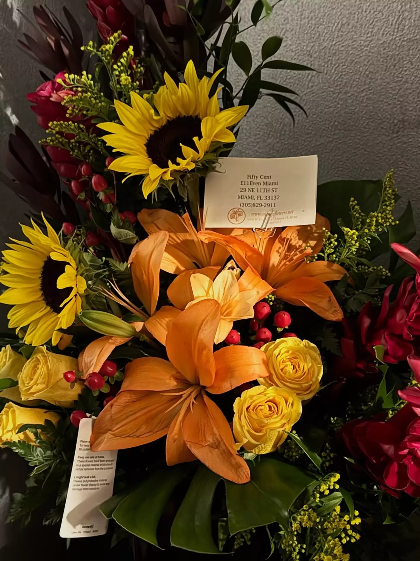 The gift 50 Cent claims Diddy sent him (Instagram/@50cent)