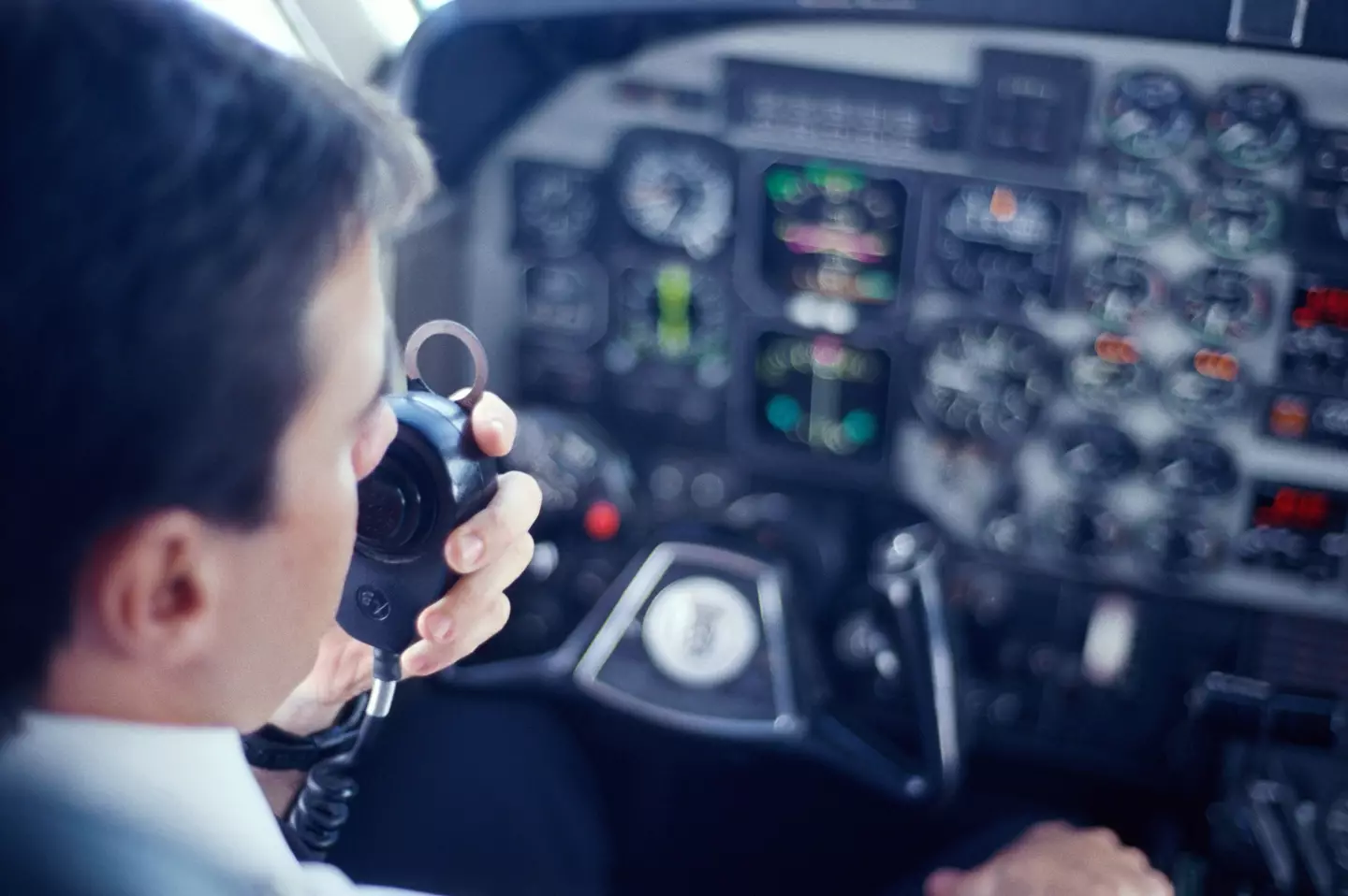 Stock image of a pilot.