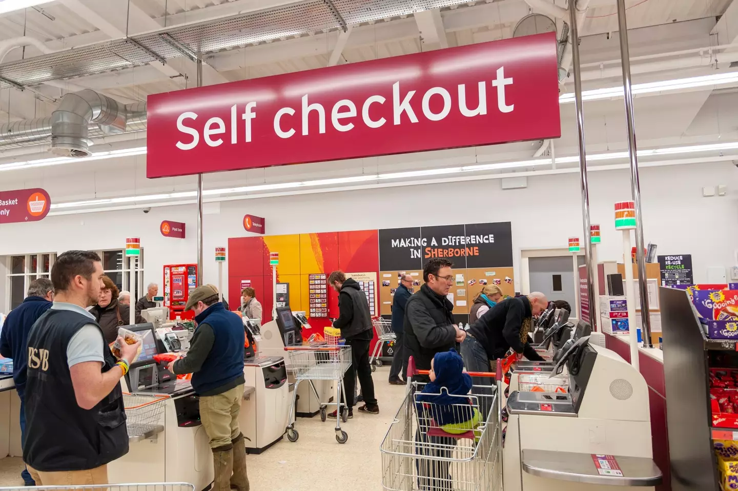Shoppers at Sainsbury's have reported having their bags checked.