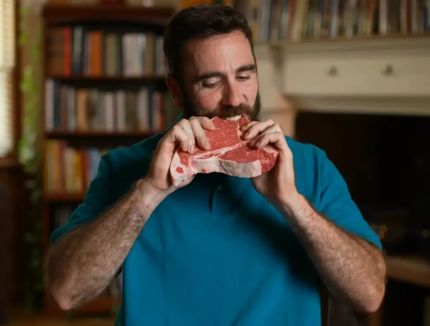 Weston loves eating raw meat.