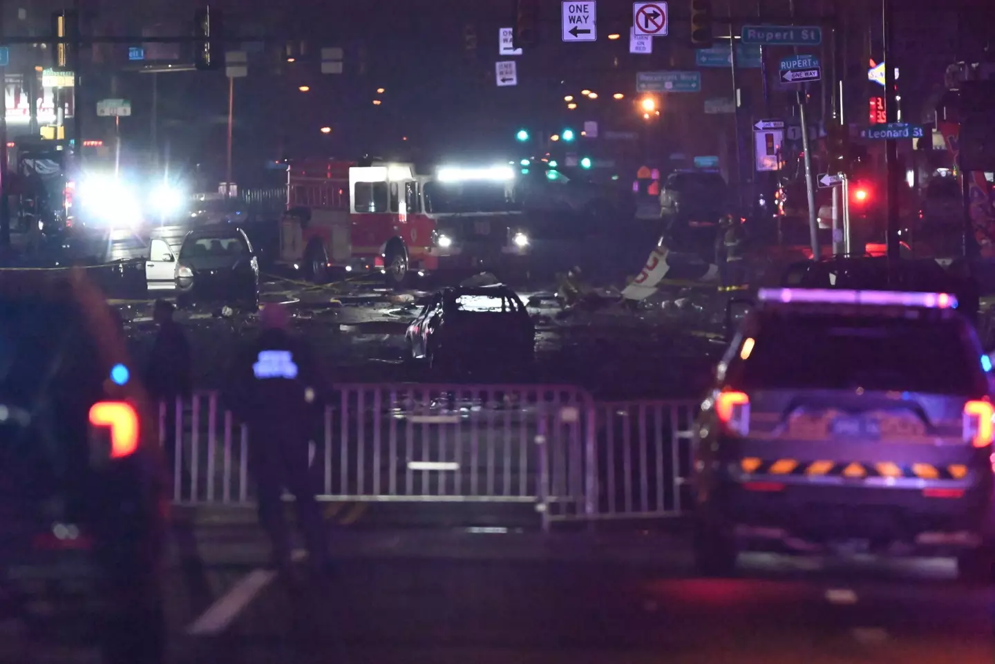 The plane crashed at about 6:30pm local time. (Kyle Mazza/Anadolu via Getty Images)