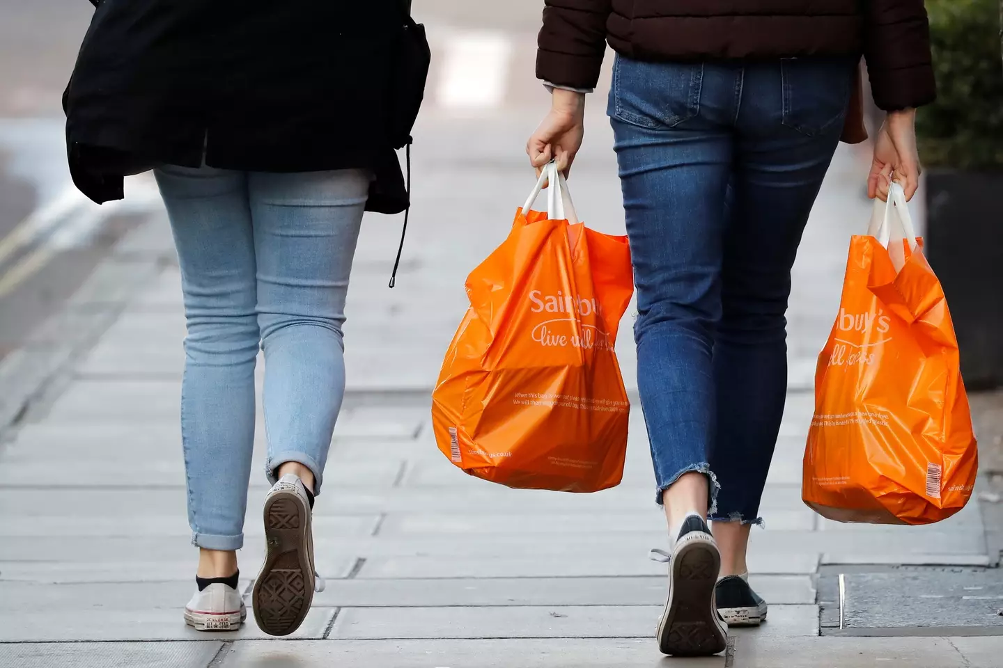 He took the bags without paying for them. (TOLGA AKMEN/AFP via Getty Images)