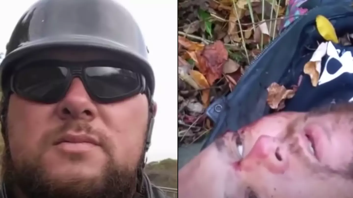 Motorcyclist records 'goodbye message' after being stuck for 30 hours in crash
