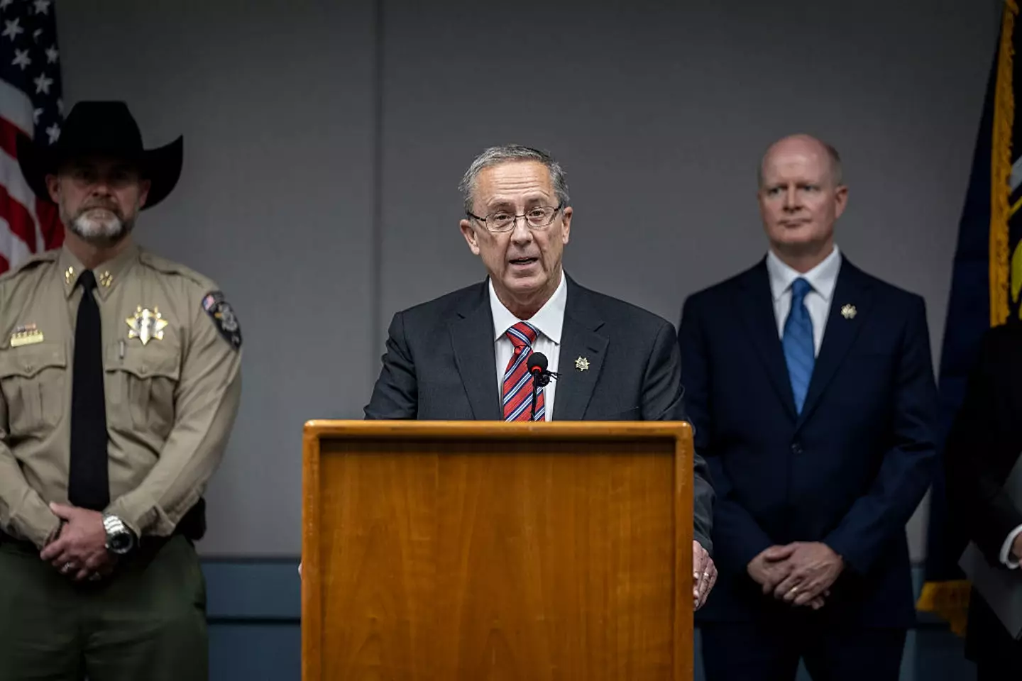 Utah County Attorney General Jeff Gray read out the full exchange of texts (Chet Strange/Getty Images)