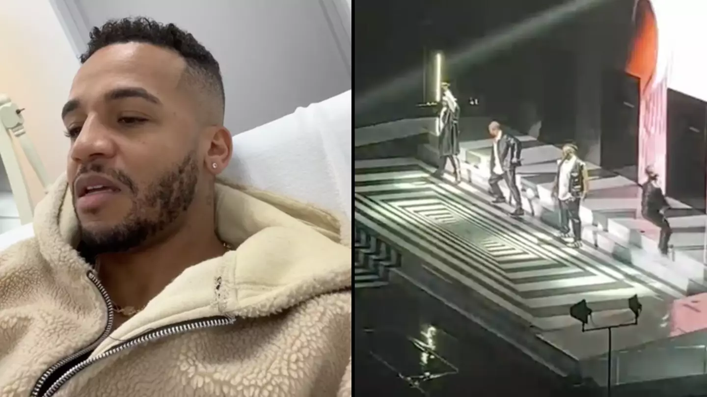 JLS' Aston Merrygold posts hilarious response after backflip went extremely wrong mid-performance