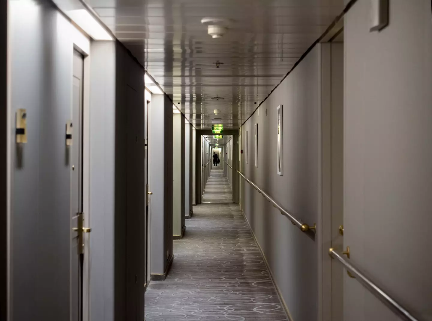 Cruise ship corridor. (Horacio Villalobos/Corbis via Getty Images)