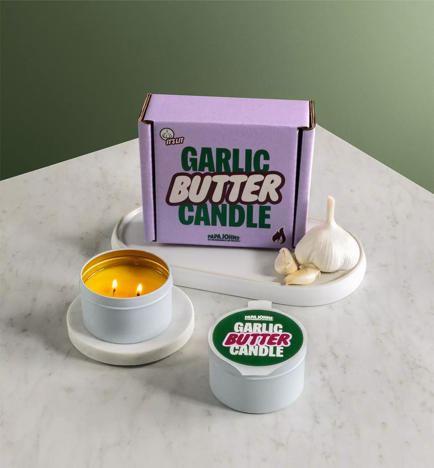 If you love garlic butter so much why wouldn't you want it in candle form? (Papa Johns)