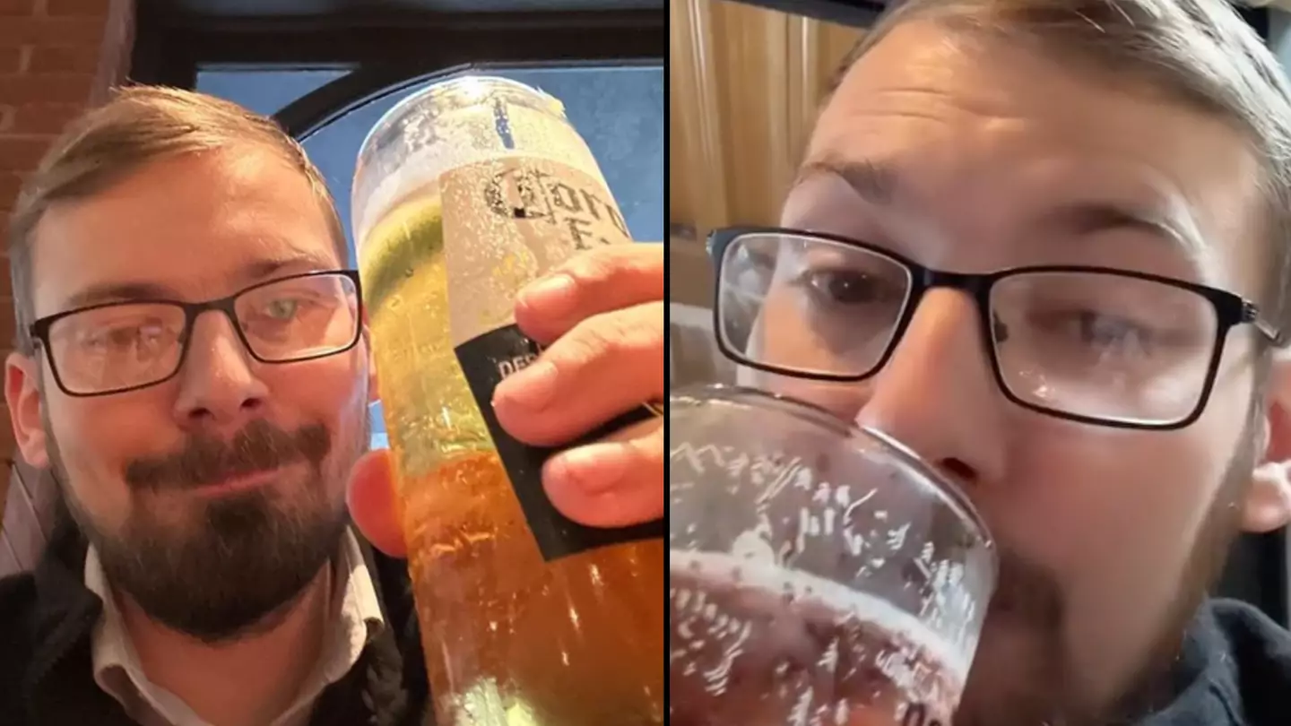 Man trying to drink 2,000 pints in 200 days reveals most he's ever managed in single day