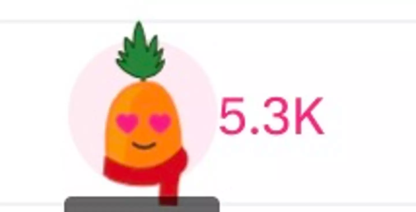 Fans were greeted by the beloved character when they clicked the like button.