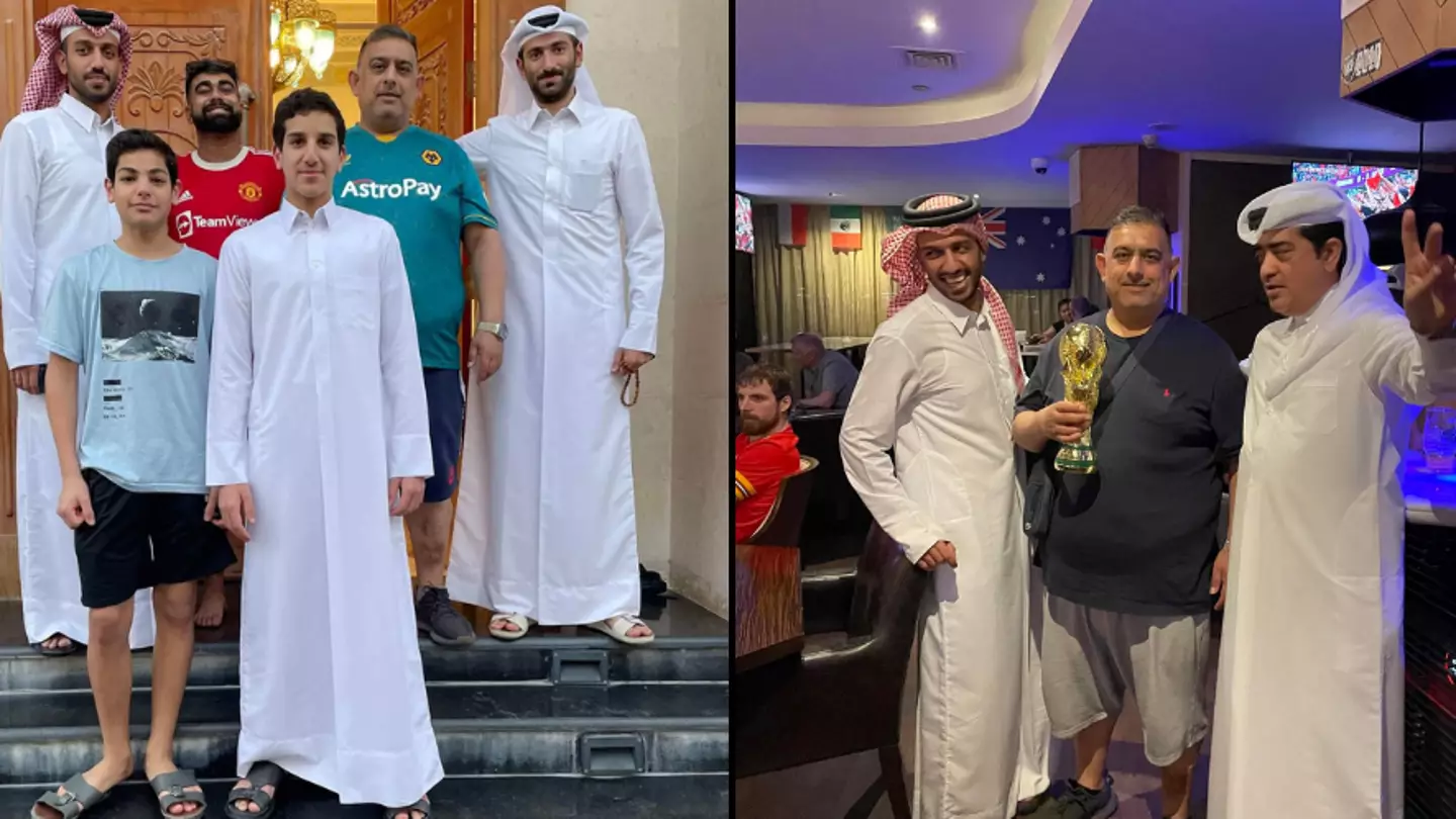 England fans invited to Qatari millionaire's mansion after he spotted his Wolves' shirt