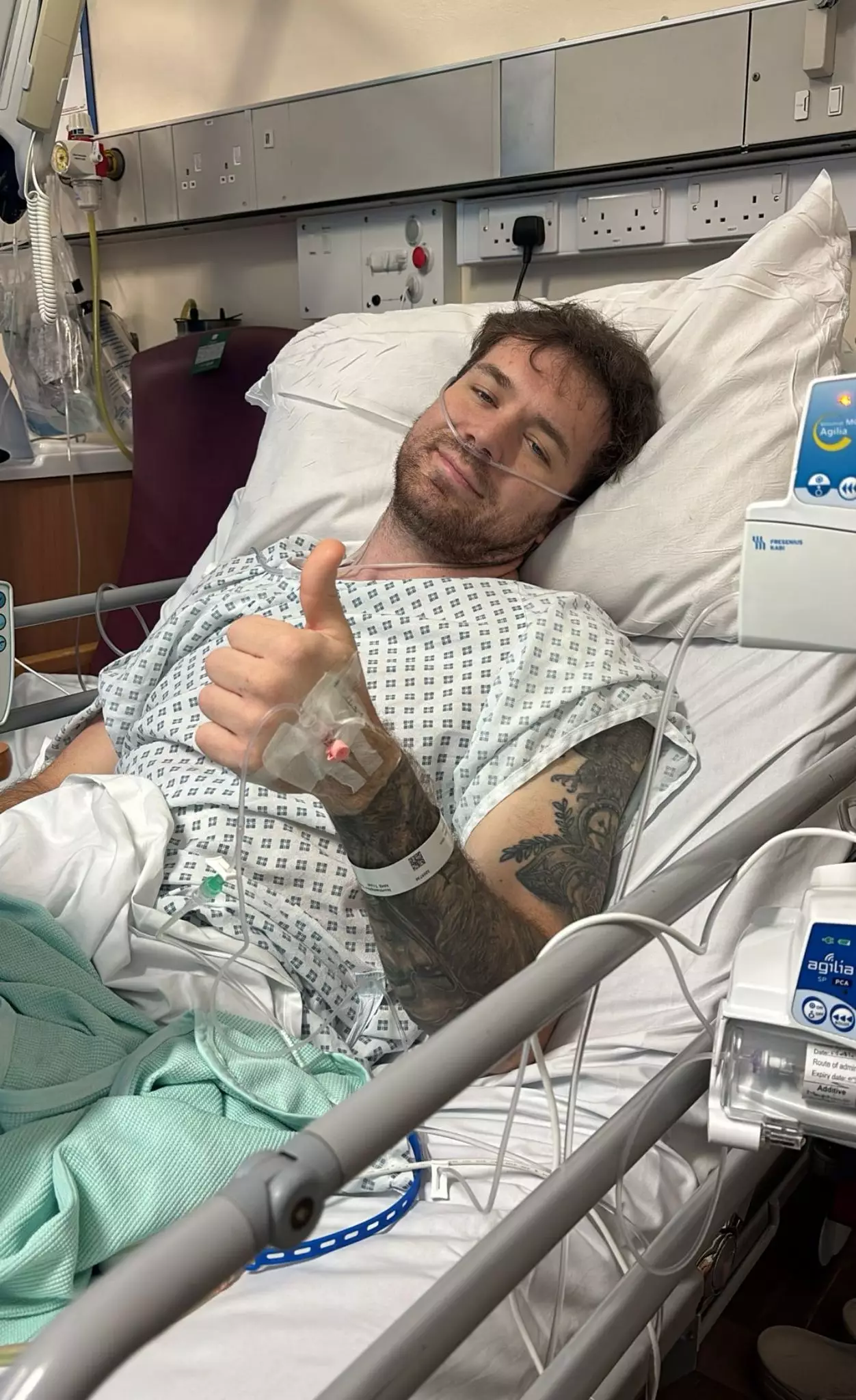 Chris underwent surgery to remove the cancer in November 2024 (Supplied)