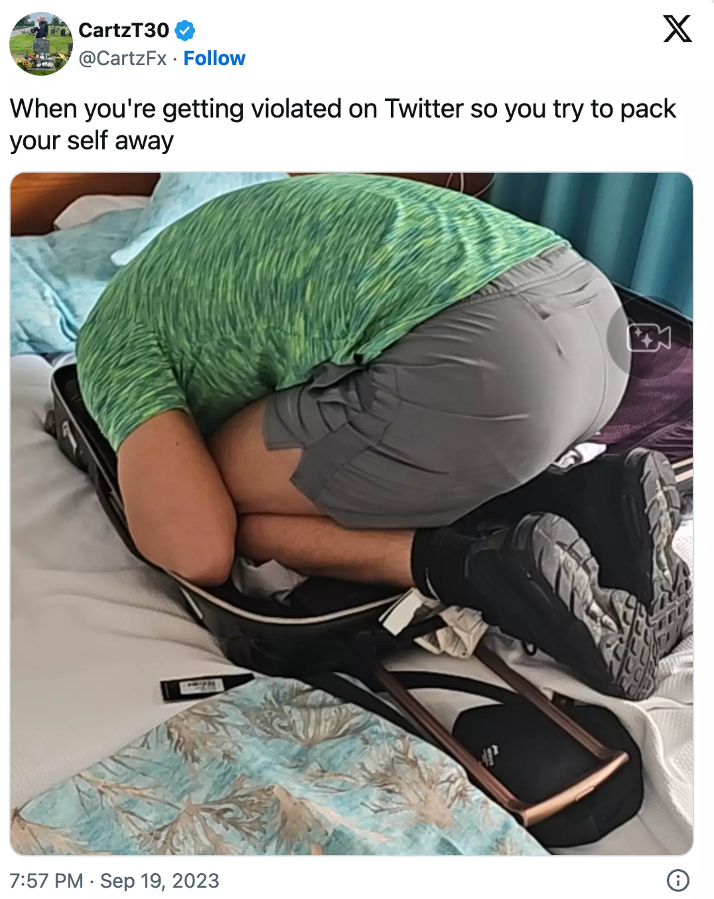 One of the Ibiza boys responded to being 'violated on Twitter'.