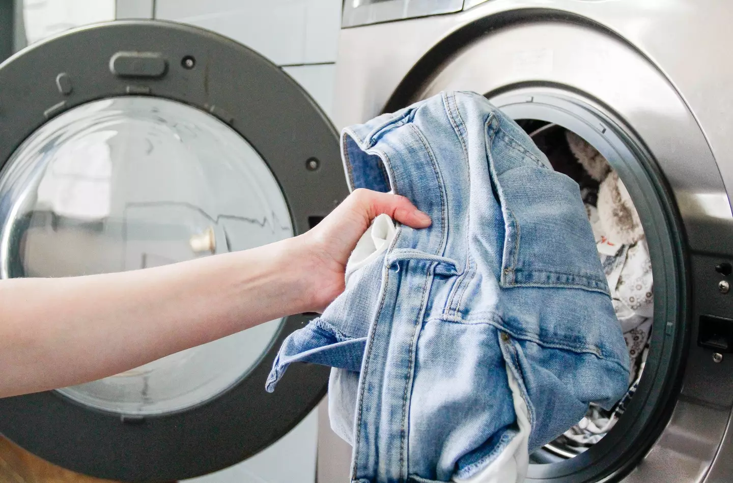 Apparently, washing your jeans in the machine is a no-no (Kinga Krzeminska/Getty Stock Image)