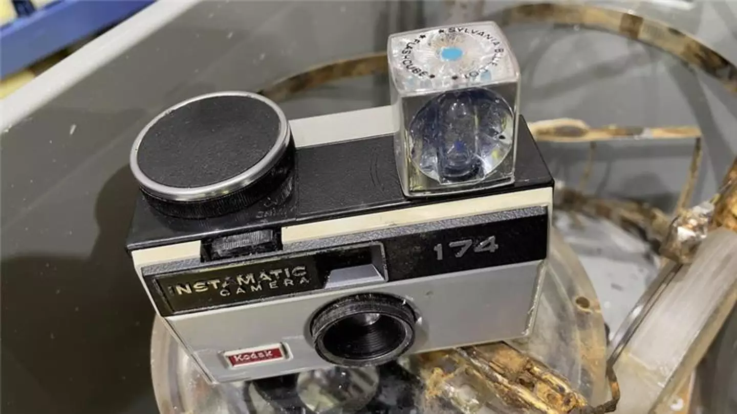 The camera, recovered from Loch Ness after 55 years (NOC)