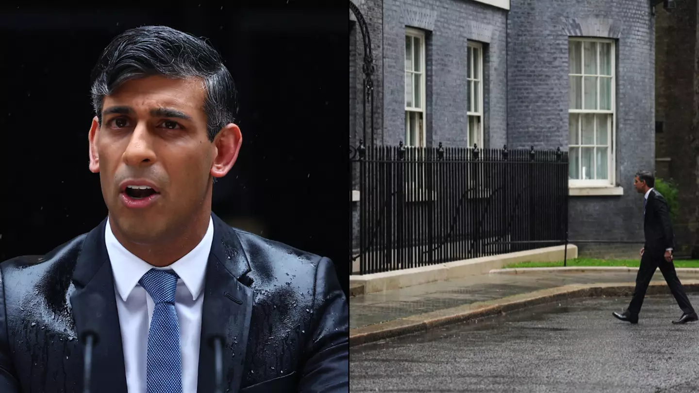 Reason why 90's classic blasted over a soggy Rishi's general election announcement
